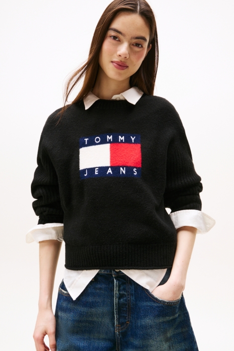 Tommy Jeans dw0dw21782 tjw melange flag swea